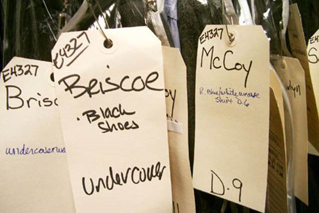 Photograph of 2004 Law &amp; Order wardrobe by Jen Chung/Gothamist